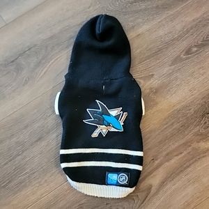 San Jose SHARKS Dog sweater.